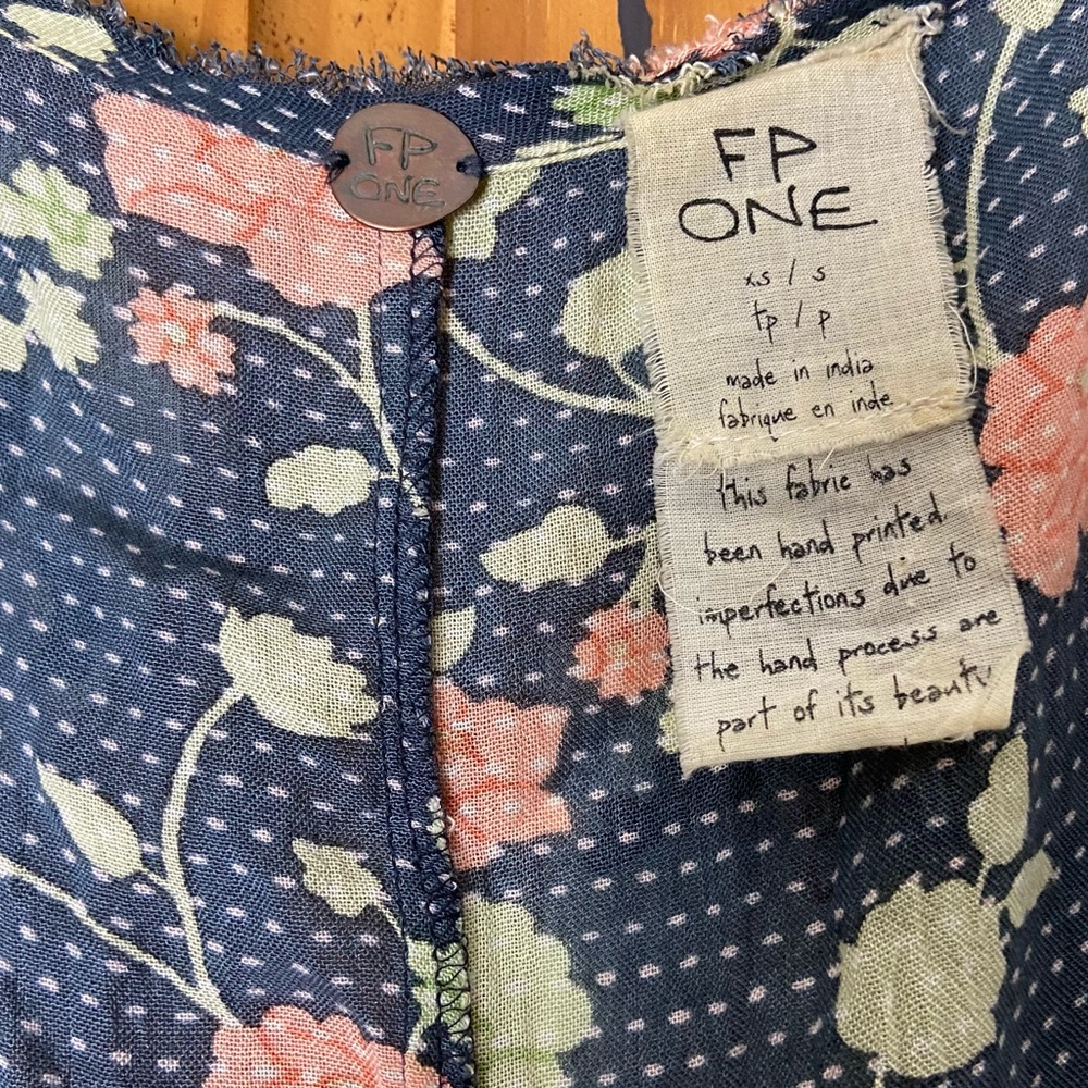 Free People Boho Floral Open Front Long Festival Kimono Womens XS FP One - Picture 3 of 3